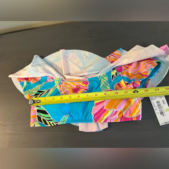 Trina Turk Poppy Ruffle Off The Shoulder Swim Top NEW - Picture 9 of 9